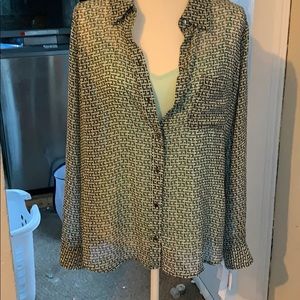 Liz Claiborne long-sleeved blouse with camisole